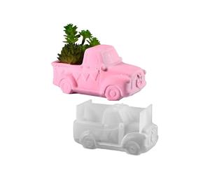 Stampo versatile in silicone a forma di auto retrò, robusto stampo in silicone per vasi di piante grasse, per progetti artistici e da giardino