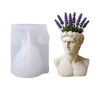 Stampo versatile in silicone con testa greca antica per la produzione di vasi decorativi per piante e stampi in silicone per contenitori regalo