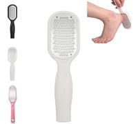 Stampopular - Raspa professionale per la rimozione di calli, per la cura dei piedi, per pedicure, superficie in metallo, per rimuovere la pelle dura per la cura dei piedi (bianco)