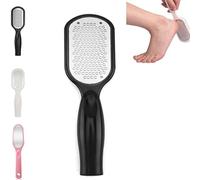 Stampopular - Raspa professionale per la rimozione di calli, per la cura dei piedi, per pedicure, superficie in metallo, per rimuovere la pelle dura per la cura dei piedi (nero)