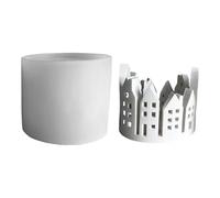 Stamspo Per Portacandele - Forma Per Colate In Silicone Ring House, Stapo Per Cemento In Resina Flessibile, Delizia Artigianale, Modello Per Colata Epossidico Durevole | Stampo Per Tealight Fatto A Ma