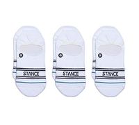 Stance Basic No Show Calzini confezione da 3, bianco, Small