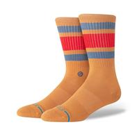 Stance Boyd Crew - Calzini in vitello a righe, colore: Marrone chiaro, Marrone chiaro., L