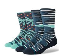 Stance Calzini Crew - Collezione Wade - Confezione da 2, Bruciato, L