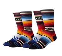 Stance Calzini Crew - Curren - Confezione da 2, Multi, L