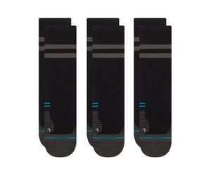 Stance - Calzini leggeri - Franchise Ul Crew 3 Pack Black in Nylon - Taglia 38-42 - Nero
