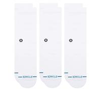 Stance Crew Icon - Calzini (confezione da 3), bianco, Large
