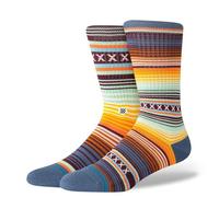Stance Curren Crew Calze Blu Mare A Righe Fantasia Multi Vitello, Blu mare, L