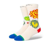 Stance Happy Fields Crew - Calzini bianchi, Offwhite, Medium