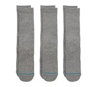 Stance Icon Casual Calzini, Grigio, M (Pacco da 3) Uomo