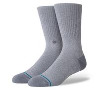Stance Icon Socks - Grey Heather-Large
