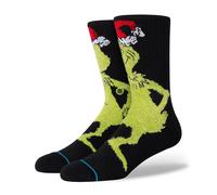 Stance Mr Grinch Calze Corte - Nero in Cotone, Taglia Regolare S M L