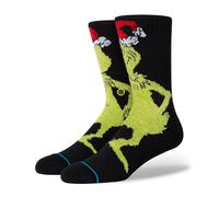 Stance Mr Grinch Calze Corte - Nero in Cotone, Taglia Regolare S M L