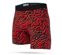 Stance Pelter Boxer rosso misto cotone fantasia, Rosso, XL