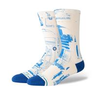 Stance R2 D2 Crew Calzini Star Wars Bianco Blu Fantasia Vitello, Tela, L