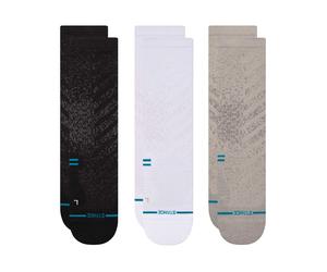 Stance - Set da 3 paia di calzini trail running - Run Light Crew 3 Pack Multi in Cotone - Taglia 43-46 - Grigio