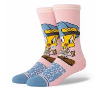 Stance Tweety Crew Socks Pie Looney Tunes Patterned Pink Calf