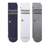 Stance Uomo 3 Paia di Calzini Casual Basic, Multicolore, L