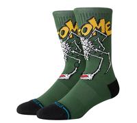 Stance Welcome Wilbur Crew Socks Skateboards Verde Cotone Vitello, Verde, M