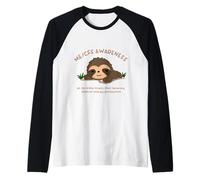 Stanchezza cronica: Stanco Bradipo Carino Me/CFS malattia Covid Lunga Maglia con Maniche Raglan