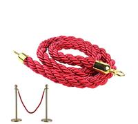 Stanchion Rope - 4.9ft Twisted Barrier Cord, Natural Twisted HempRope for Wedding, Hotel, and Event Barriers | Decorative Safety Cord for Crowd Control, Banquet, Banks, Museums, Construction Zone