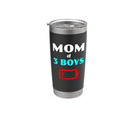 Stanco Mamma Di 3 Ragazzi Madre Con Tre Figli Basso Batteria Icona Bicchiere termico in acciaio inox doppia parete