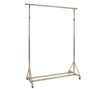 Stand Appendiabiti allungabile con Ruote, Asta telescopica e Altezza Regolabile, Porta Abiti a rotelle in Acciaio Inox per Appendere i Vestiti, 115-200 x 45 x 127-203cm