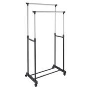 STAND APPENDIABITI ALLUNGABILE IN ACCIAIO TELESCOPICO RUOTE DOPPIO L80XH95-170CM