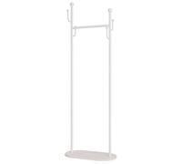 Stand Appendiabiti, Appendiabiti in Metallo, Industriale Attaccapanni da Terra, Ideale per Riporre Giacche, Cappotti, Abiti o Scarpe(White)