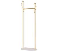 Stand Appendiabiti, Appendiabiti in Metallo, Industriale Attaccapanni da Terra, Ideale per Riporre Giacche, Cappotti, Abiti o Scarpe(Gold)