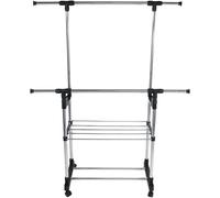 Stand appendiabiti da terra attaccapanni abiti 155 x 80 x 42mm doppio 69063