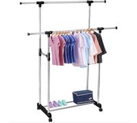 Stand appendiabiti da terra attaccapanni abiti 155 X 80 x 42mm doppio 69065