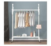 Stand Appendiabiti Da Terra, Attaccapanni Con Ruote, Appendiabiti In Metallo, Porta Abiti Da Camera Con Ruote, Stender Appendiabiti Per Negozi In Ferro(White,80x172x40cm)