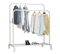 CLICLED Stand Appendiabiti da Terra Attaccapanni Salvaspazio 150x110 Doppio Binario