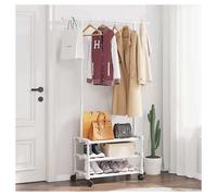 STAND APPENDIABITI IN METALLO CON RUOTE ATTACCAPANNI CON RIPIANI ASTA 56X35X165C