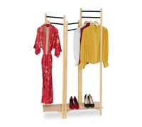 Stand appendiabiti legno 6 aste attaccapanni guardaroba appendi giacche