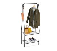 Stand appendiabiti Porta abiti con ripiani 4 ganci Appendiabiti salvaspazio