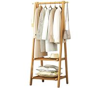 Stand Appendiabiti, Stand Appendiabiti Legno, Stand Appendiabiti Legno con 2 Ganci a Testa Tonda, per Camera da Letto, Ingresso, Ufficio, Cappello: 66CM, 85CM, 116CM