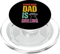 Stand Back Dad Is Grilling Funny BBQ Father's Day PopSockets PopGrip per MagSafe