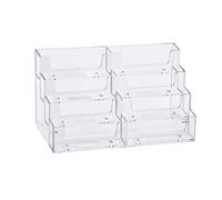 Stand Business Bard Acrylic Card Portatore Business Display Stand 8 Pocket Display Porta per gli accessori del desktop in ordinazione Home Office
