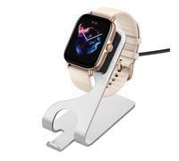 kwmobile Caricabatterie Orologio Fitness Compatibile con Huami T-Rex 2 / T-Rex Ultra/GTR 4 / GTS 4 / GTR 3 / GTS 3 - Caricatore USB Charger Smart Watch - Smartwatch Stand con Cavo 150 cm