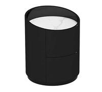 Stand da comodino da comodino da comodino moderno mobile moderno mobile rotondo per soggiorno per soggiorno camera da letto comodino balcone d -tavolo tavolo (colore: nero, dimensione: 40*40*48 cm) (