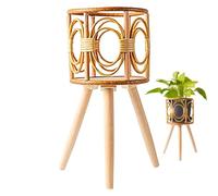 Stand da pianta di legno - Fiori intrecciati sgabello per le gambe | Stand da pianta per interni in legno | Robusto rastrello per esposizioni in per fiori da giardino interno succulenti camera d