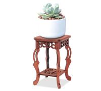 Stand da pianta in Legno Interno, 3, 2x3.2x5, 1 Pollici Supporto per pianta in Palissandro Vintage, Legno Intagliato a Mano per casa, Negozio di tè, musei, Negozi e caffetterie