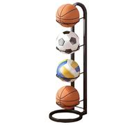 Stand da sfera sportivo - rack verticale per risparmiare spazio, organizzatore pesante | Porta di montaggio semplice per la pallavolo di pallacanestro calcio di calcio Memoria