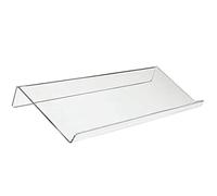 Stand da tastiera per computer acrilico per la scrivania, supporto per tastiera acrilico 15 ° inclinati, laptop trasparente non slip ergonomico per i giochi e tipografia, monumento al computer un