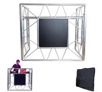 Stand De DJ | Table De DJ | Stand De DJ Portable Pour La Fête Ultime | Stand De DJ Pliable | Espace De Table Optimal Pour Tout Votre Equipement De DJ | Stand De DJ Avec Table Noire