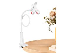 Stand del telefono desktop flessibile - ABS+Monte a collo di cero in alluminio, supporto per clip resistente | Braccio regolabile da 73 cm con morsetto sicuro per letto, ufficio, comodino, bancone del