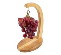 Stand Di Banana Moderno Con Base In Legno - Moderno Gancio Di Banana In , Elegante Rack Di Bananaa | Base Ovale Durevole Per Ripiani Da Cucina, Prevenzione Di Lividi, Portametta A Barre Di Frutt
