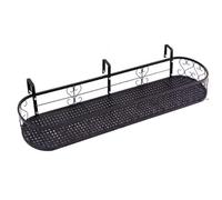 Stand di Fiori Ringhiera per Balcone con Fioriera Sospesa Fioriera Decorativa A più Livelli Mensola in Ferro Battuto per Davanzale E Cornicione(100 * 25 * 12cm)